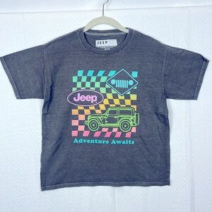 Jeep Checkerboard T-Shirt new sz. L unisex kids junior woman retro car tee top